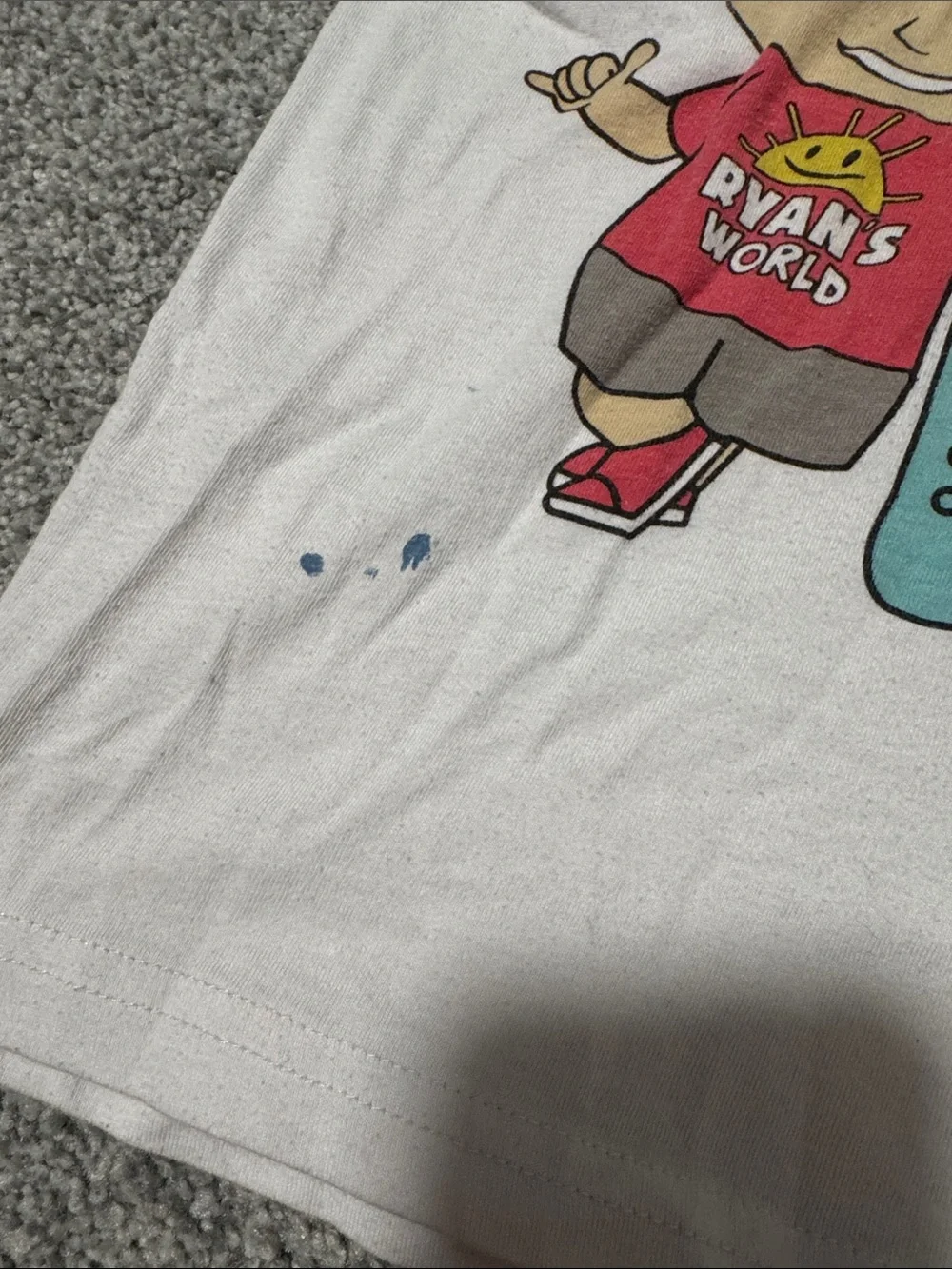 Ryan's World White Kids Graphic Tee - Multicolor Print